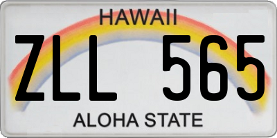 HI license plate ZLL565