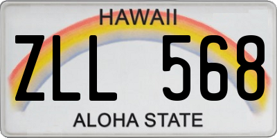 HI license plate ZLL568