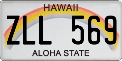 HI license plate ZLL569