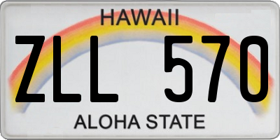 HI license plate ZLL570