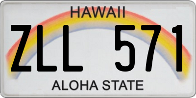HI license plate ZLL571