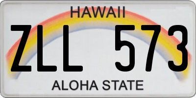 HI license plate ZLL573