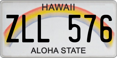 HI license plate ZLL576