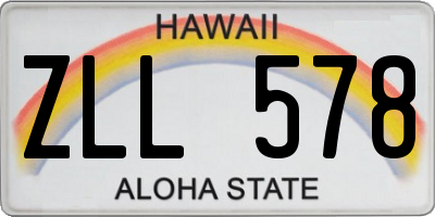 HI license plate ZLL578
