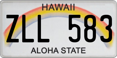 HI license plate ZLL583