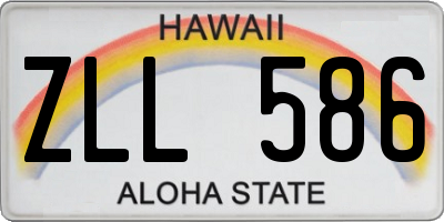 HI license plate ZLL586
