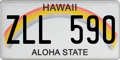 HI license plate ZLL590