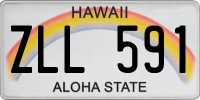 HI license plate ZLL591