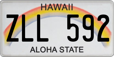HI license plate ZLL592