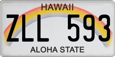 HI license plate ZLL593