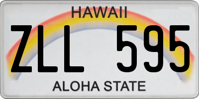 HI license plate ZLL595