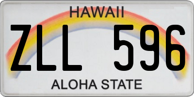 HI license plate ZLL596