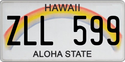 HI license plate ZLL599