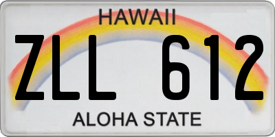 HI license plate ZLL612