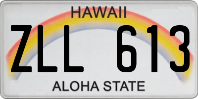 HI license plate ZLL613