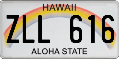 HI license plate ZLL616