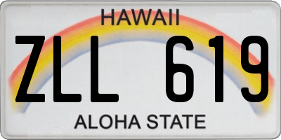 HI license plate ZLL619