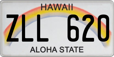 HI license plate ZLL620