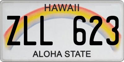 HI license plate ZLL623