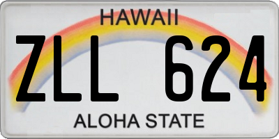 HI license plate ZLL624