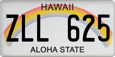 HI license plate ZLL625