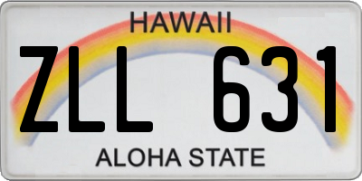 HI license plate ZLL631