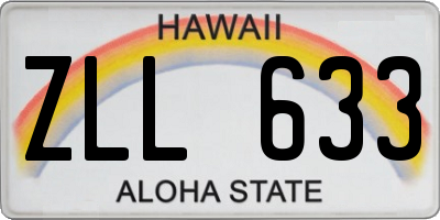 HI license plate ZLL633