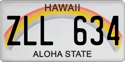 HI license plate ZLL634