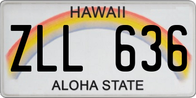 HI license plate ZLL636