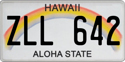 HI license plate ZLL642
