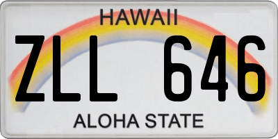 HI license plate ZLL646