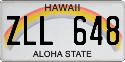 HI license plate ZLL648