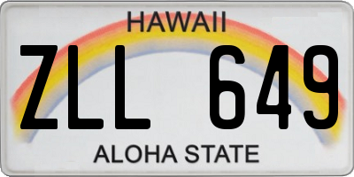 HI license plate ZLL649