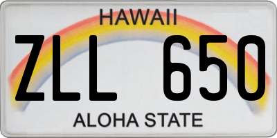 HI license plate ZLL650