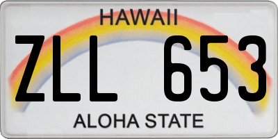 HI license plate ZLL653