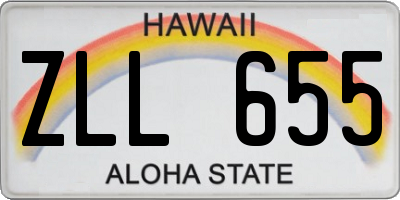 HI license plate ZLL655