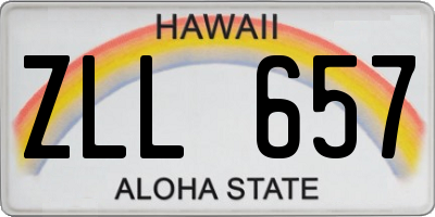 HI license plate ZLL657