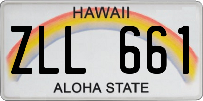 HI license plate ZLL661