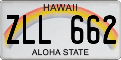 HI license plate ZLL662
