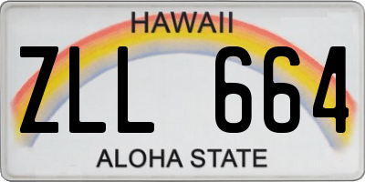 HI license plate ZLL664