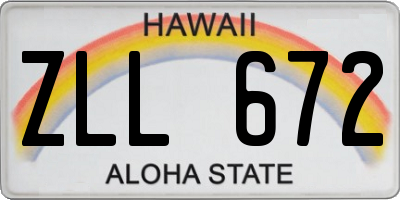 HI license plate ZLL672