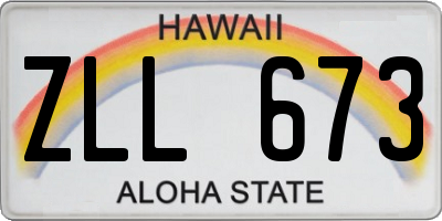 HI license plate ZLL673