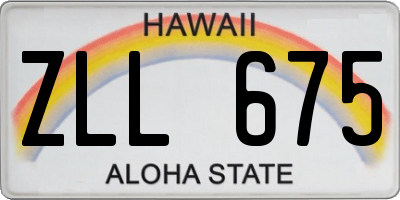 HI license plate ZLL675