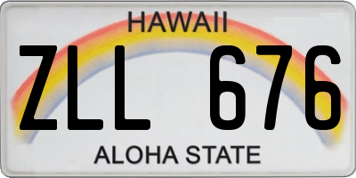 HI license plate ZLL676