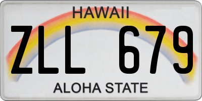 HI license plate ZLL679