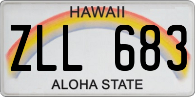 HI license plate ZLL683
