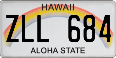 HI license plate ZLL684