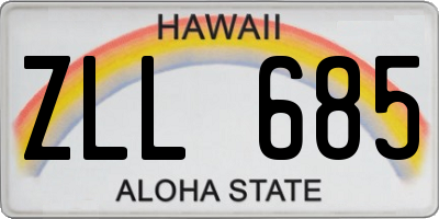 HI license plate ZLL685