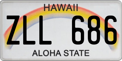 HI license plate ZLL686