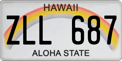 HI license plate ZLL687